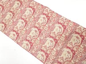 花更紗模様織り出し　名古屋帯